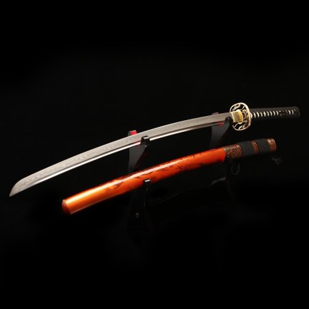 Handmade Japanese Katana Sword With Orange Saya