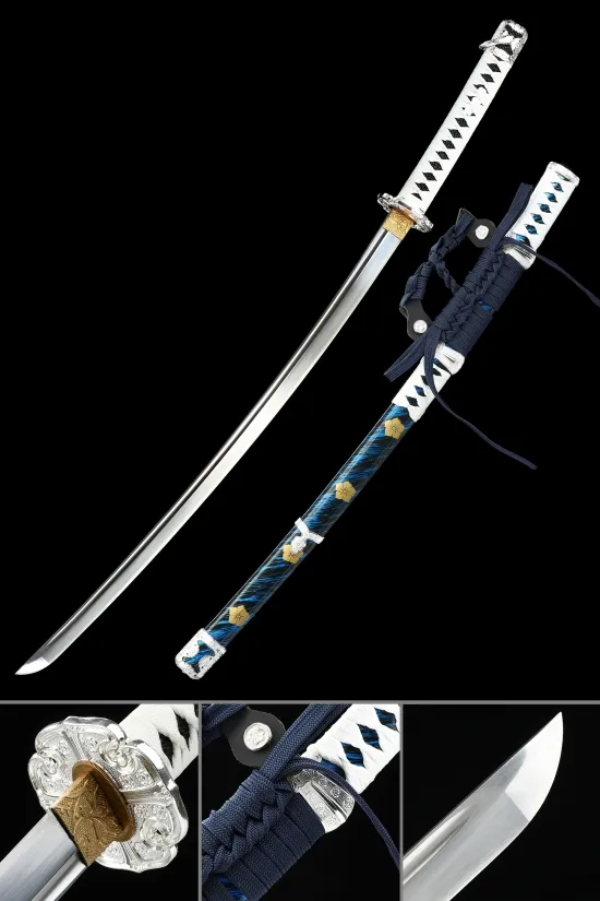 Handmade Japanese Tull Tang Katana With Spring Steel Blade