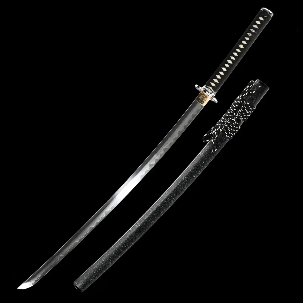 Premium Katana | Manganese Steel Katana with Real Hamon in Black