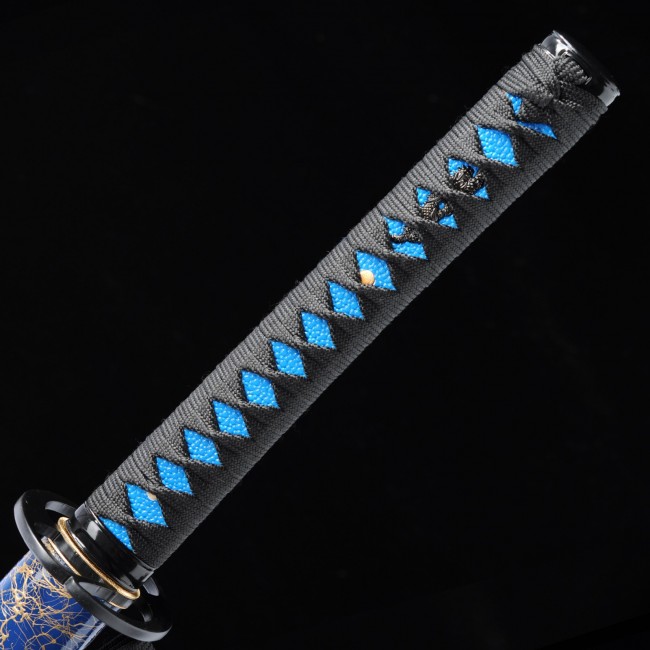 Katana Sword | Handmade Japanese Katana Sword 1060 Carbon Steel With Blue  Blade And Scabbard - TrueKatana