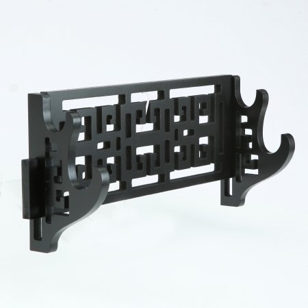 Handmade Black Wooden Double Tier Katana Stand Holder Display Rack Stand Wall Mount