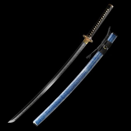 Handmade Japanese Katana Sword Damascus Steel With Dragon Tsuba