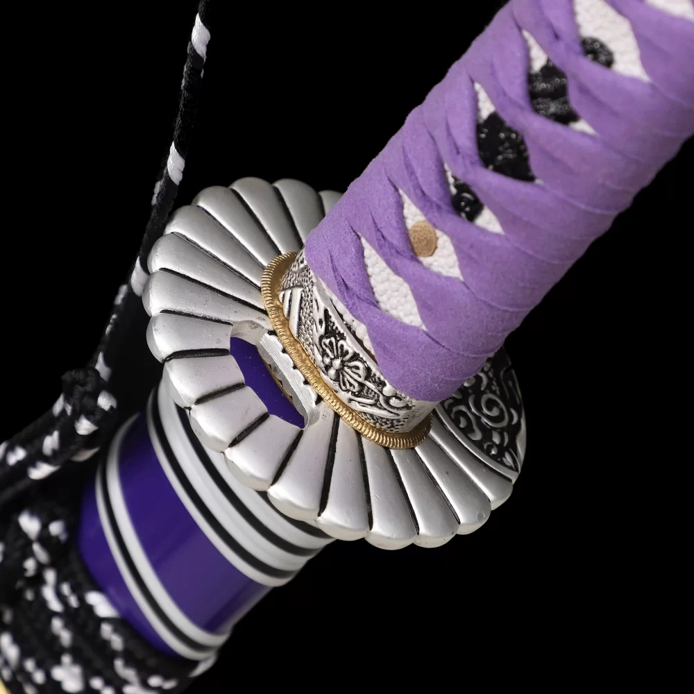 Purple Katana | 1090 Carbon Steel Purple Katana with Dragon