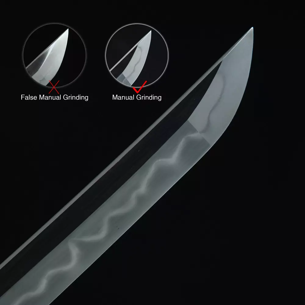T10 Katana | T10 Carbon Steel Katana with Dragon Tsuba - Natural