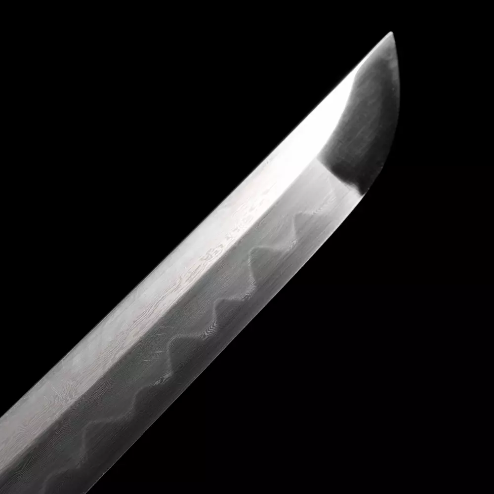 Damascus Katana | Damascus Steel Katana with Natural Hardwood Saya