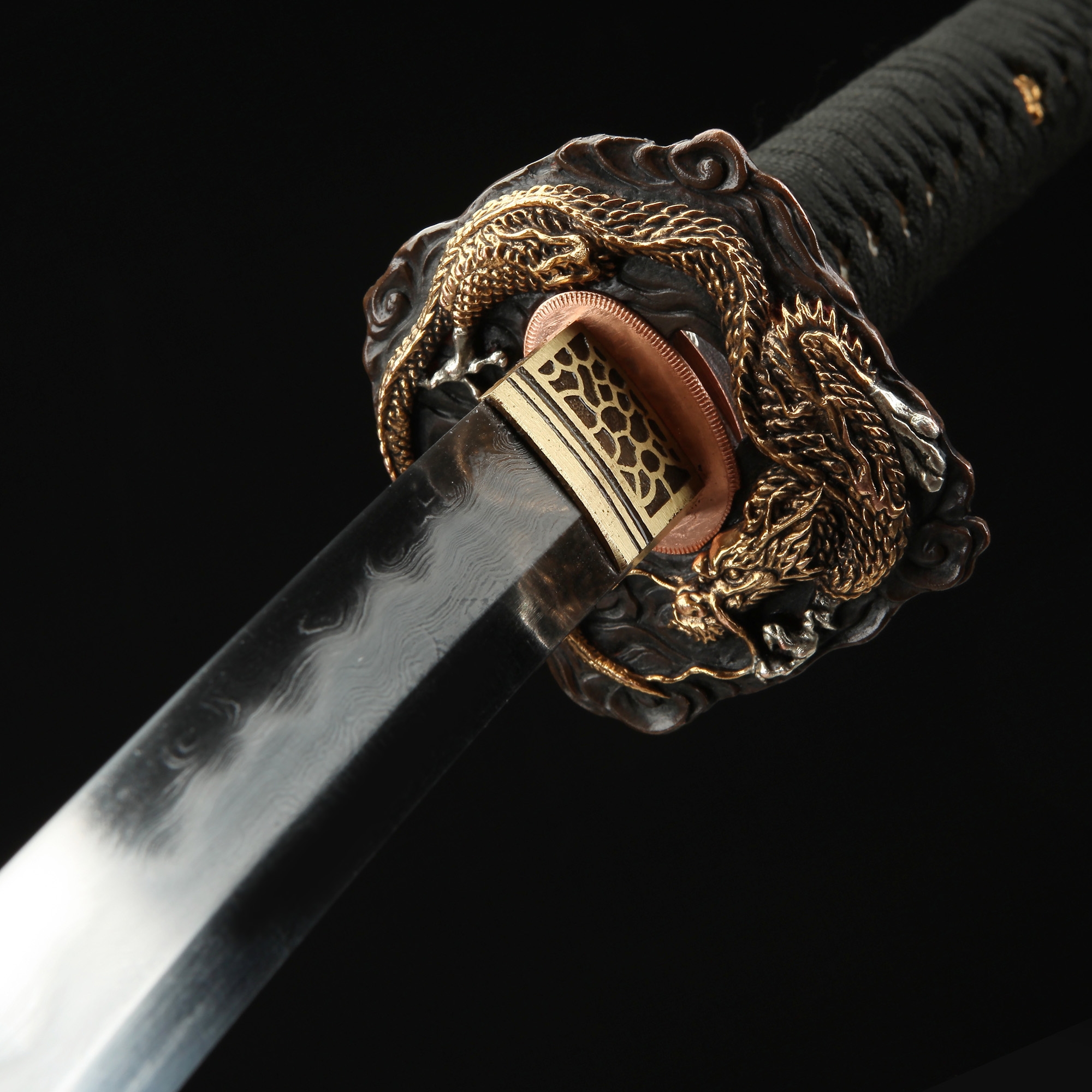 Damascus Katana | Authentic Japanese Katana Sword Damascus Steel ...
