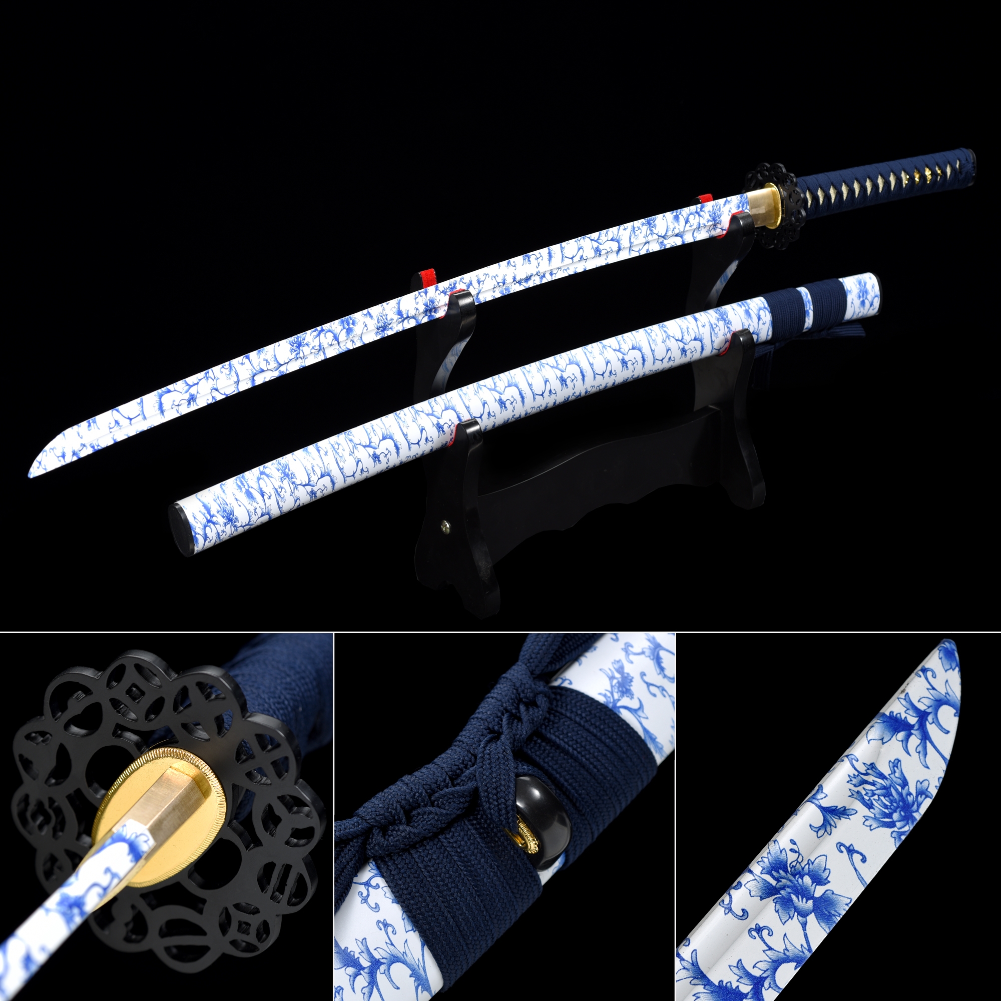 Handmade Aluminum White Blade Blunt Unsharpened Practice Katana For