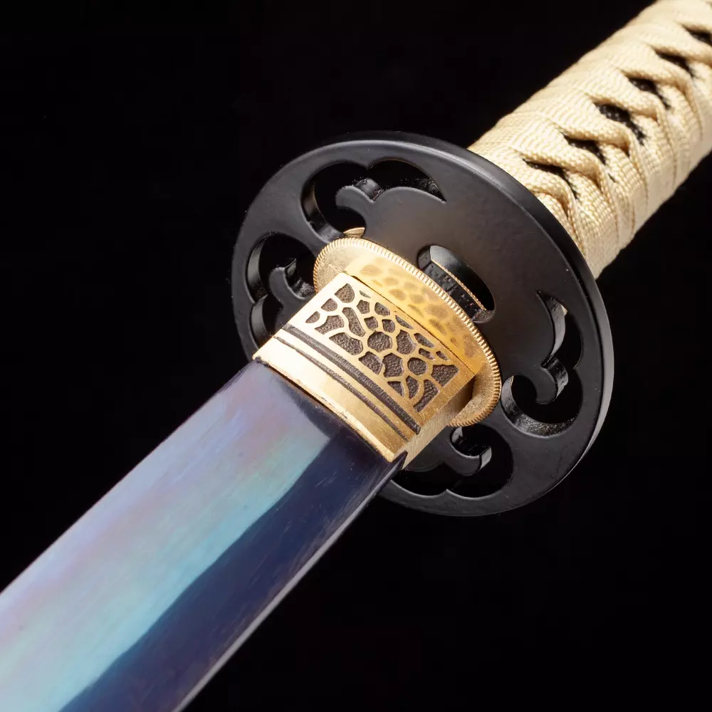 Traditional Katana | Spring Steel Katana with Black Blade and