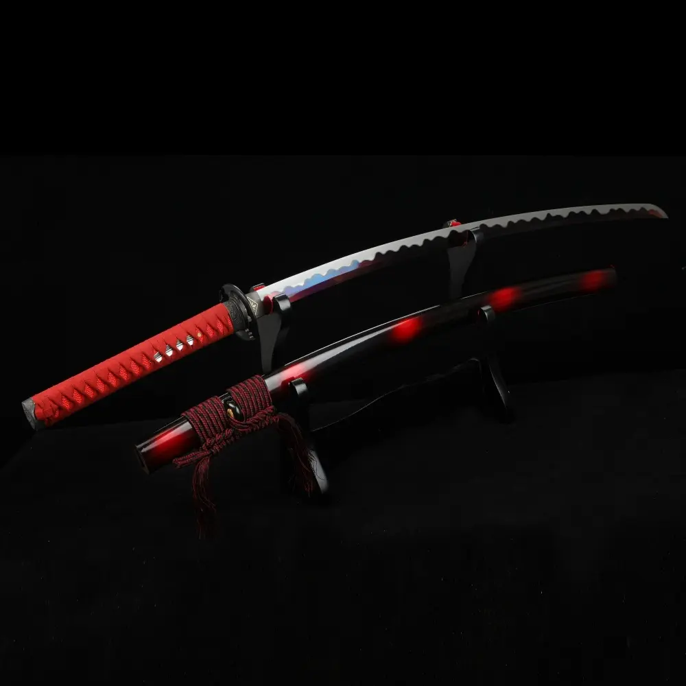 KEN SAWADA SU STEELHEADER LIMITED レッド Purple Blade Katana | Handmade Japanese Samurai Sword With
