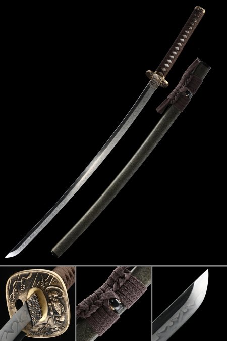 Handmade Japanese Samurai Sword With Clay Tempered Blade