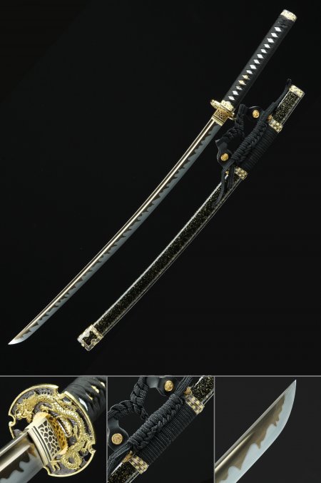 Handmade Japanese Tachi Odachi Sword High Manganese Steel With Golden Blade