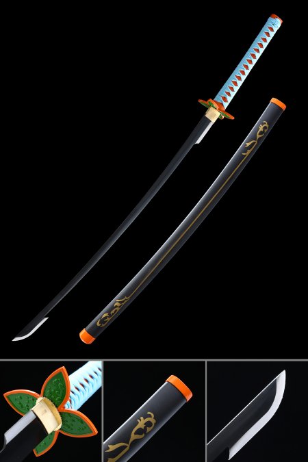 Handmade Japanese Samurai Sword With Four-leaf Tsuba