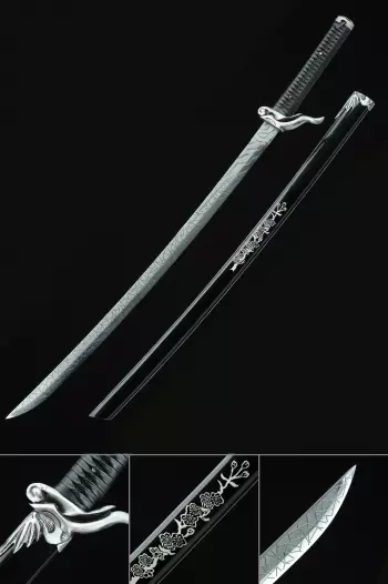 One Handed Katana | Manganese Steel Katana with Dragon-Engraved