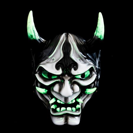 Luminous Traditional Oni Demon Mask