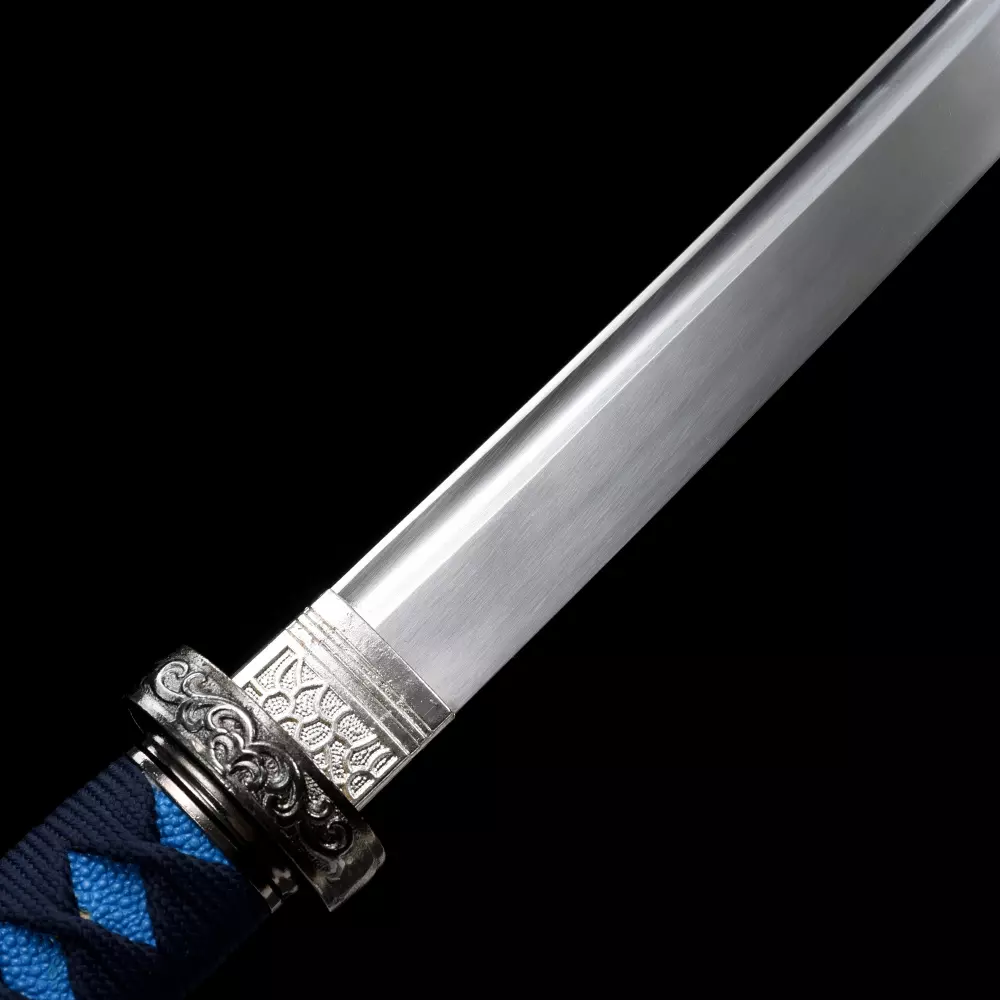 Blue Handle Katana | Manganese Steel Katana with Teal Lacquer Saya