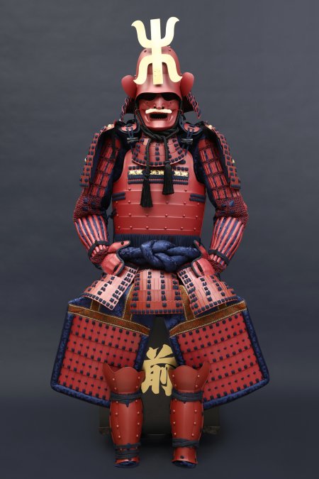 Handmade Red Arima Clan Japanese Samurai Armor, Life Size Samurai Armor Yoroi