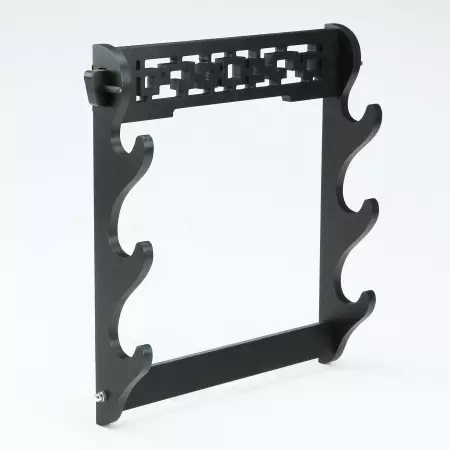 Handmade Black Wooden 3 Tier Katana Sword Stand Holder Display Rack Stand Wall Mount