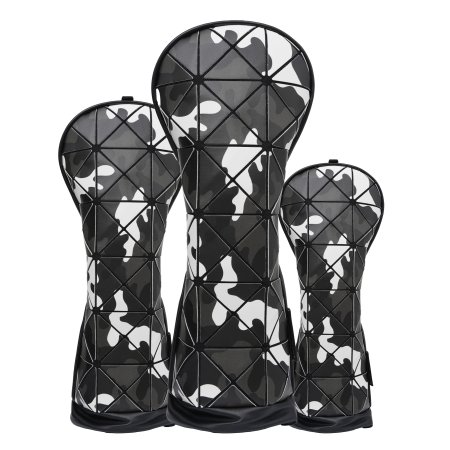 Argyle Style Golf Wood Headcovers Set - Black