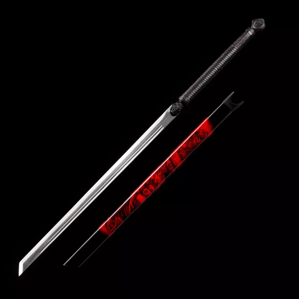 Modern Ninjato | Manganese Steel Ninjato with Red-Black Monkey