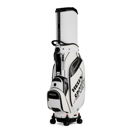 Helix Exclusive Retractable Golf Cart Bag With Cooler Pocket - White