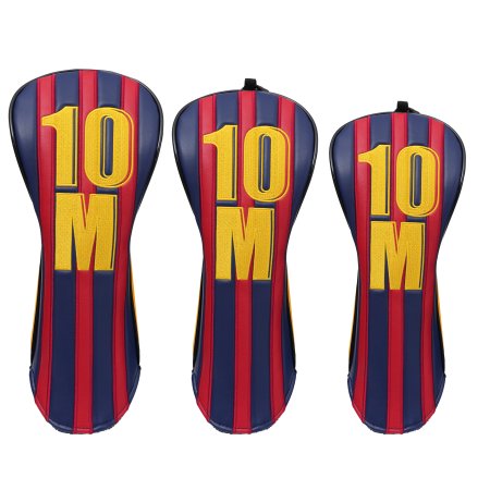 Messi Style Golf Wood Headcovers Set