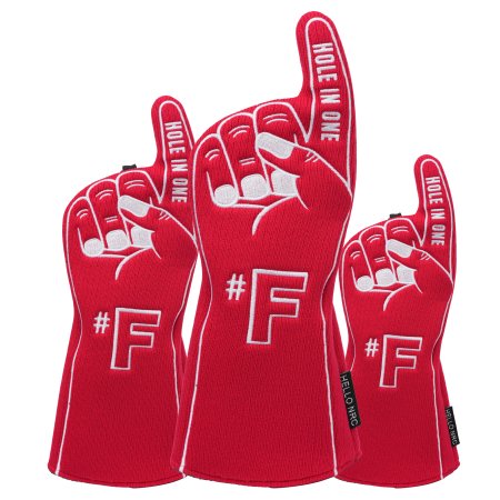 Hand-shaped Golf Wood Headcovers Set - Red