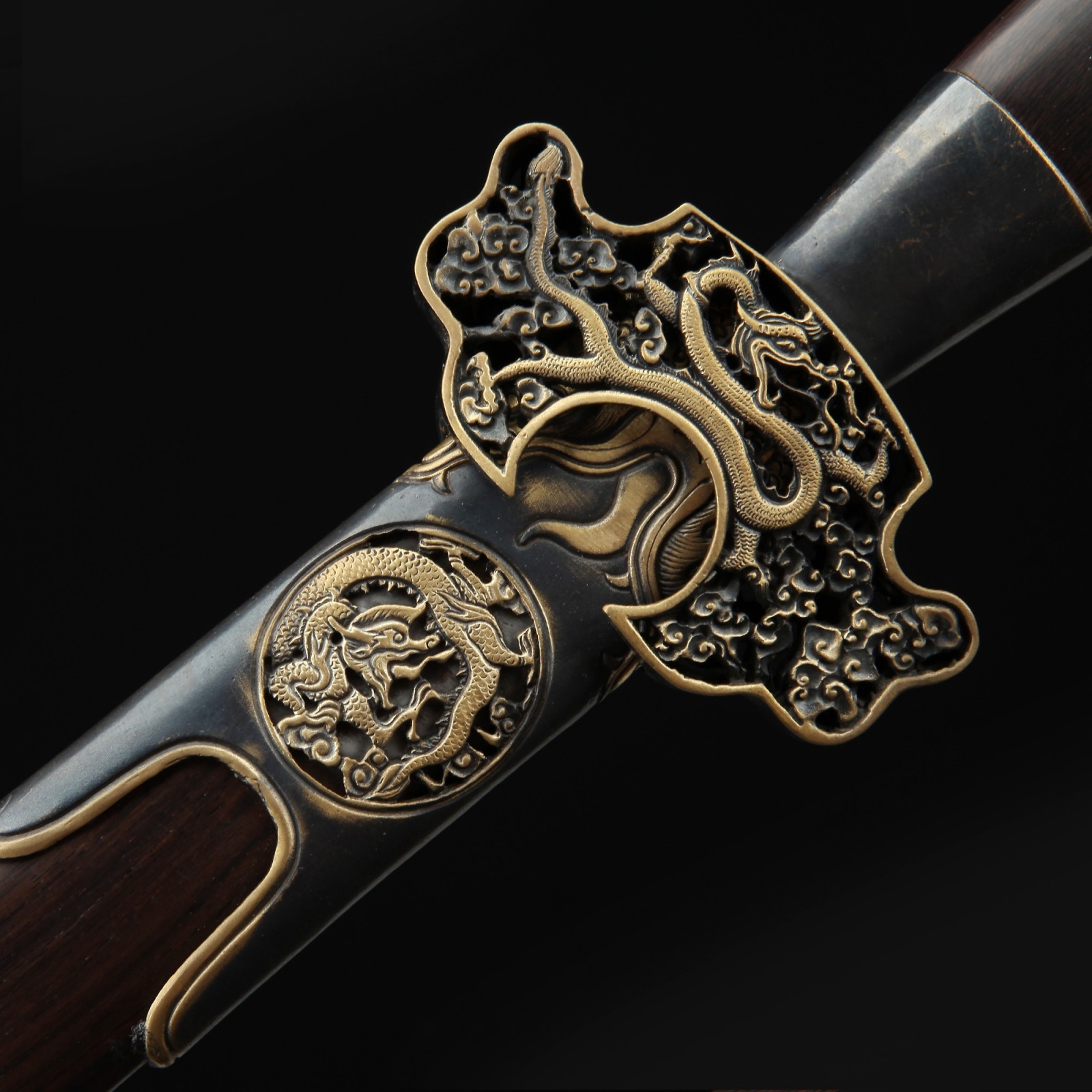 Jian Sword | Damascus Steel Black Sandalwood Ming Dynasty Hand Forged ...