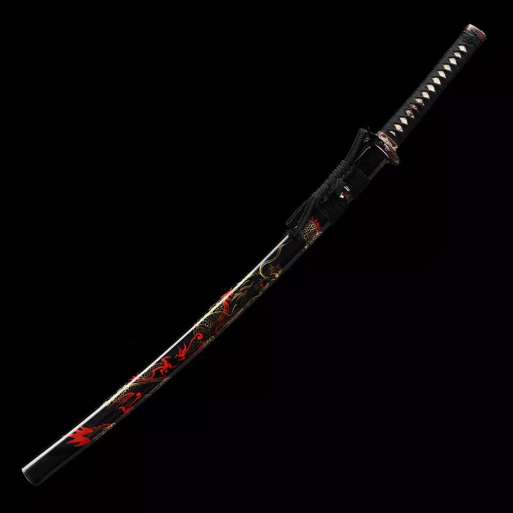 Rippepr Blades \"Katana Blade\" レッド 30インチ Crimson Katana | Handmade Japanese Katana Sword With Crimson
