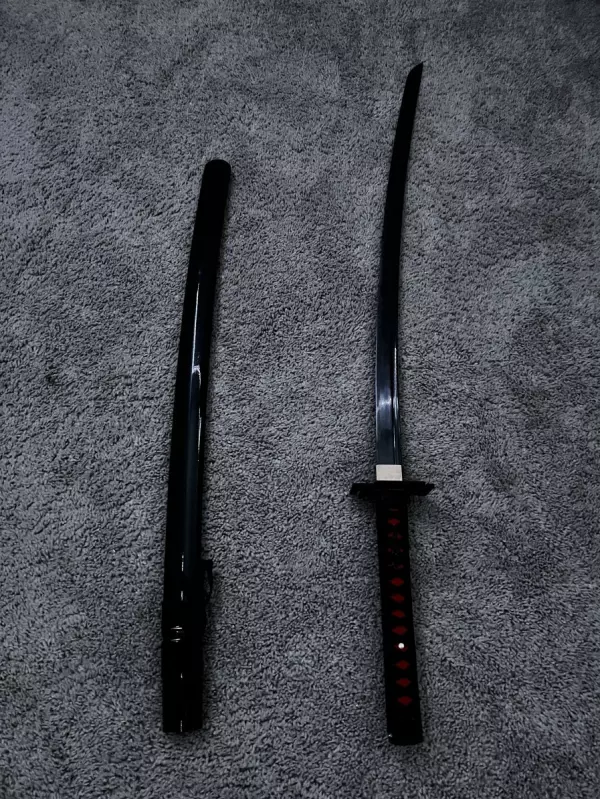 Handmade Bleach Kurosaki Ichigo Bankai Tensa Zangetsu Anime Katana Swords