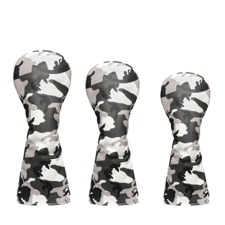 Camo Style Golf Wood Headcovers Set - Gray