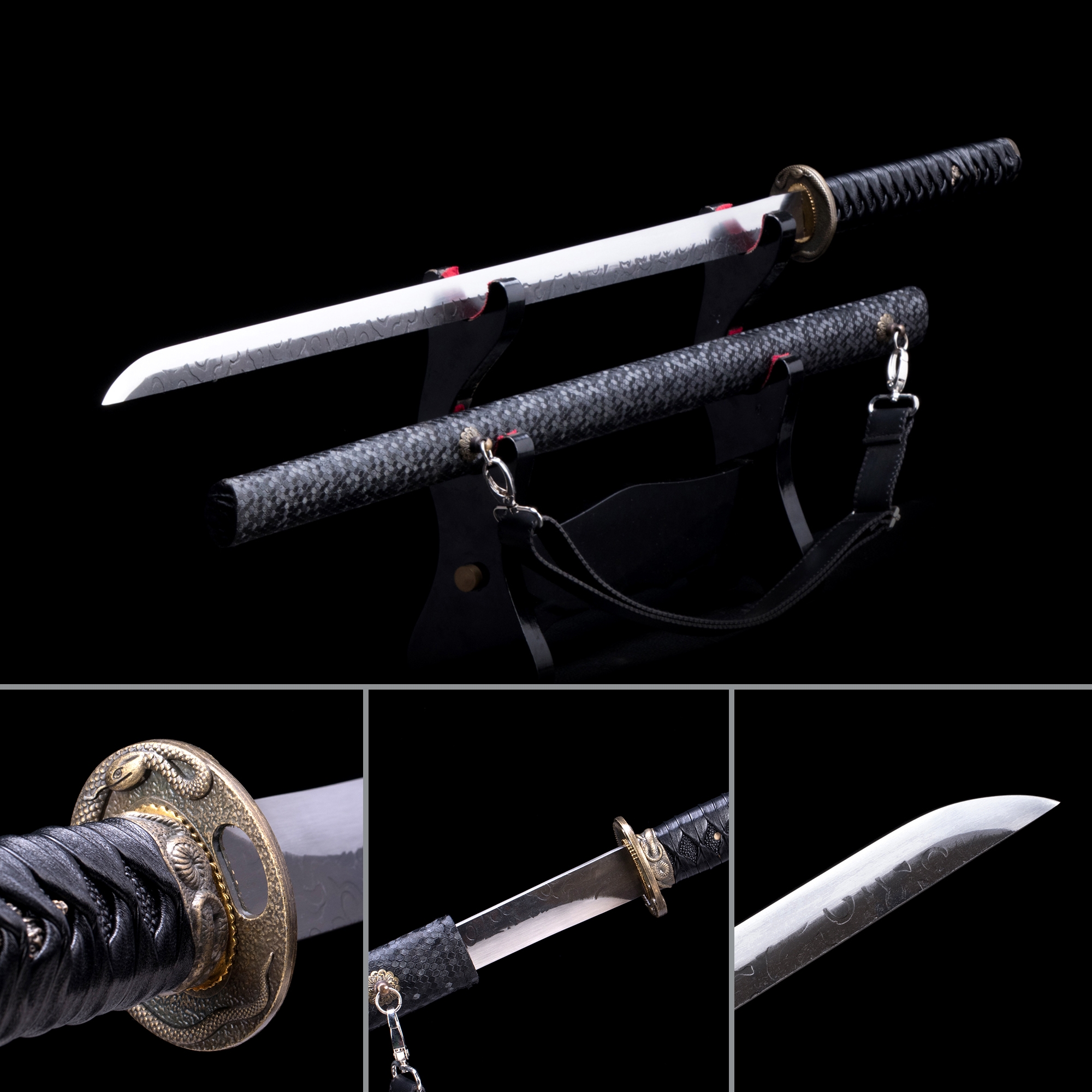 Handmade Stainless Steel Straight Blade Chokuto Japanese Ninjato Ninja ...