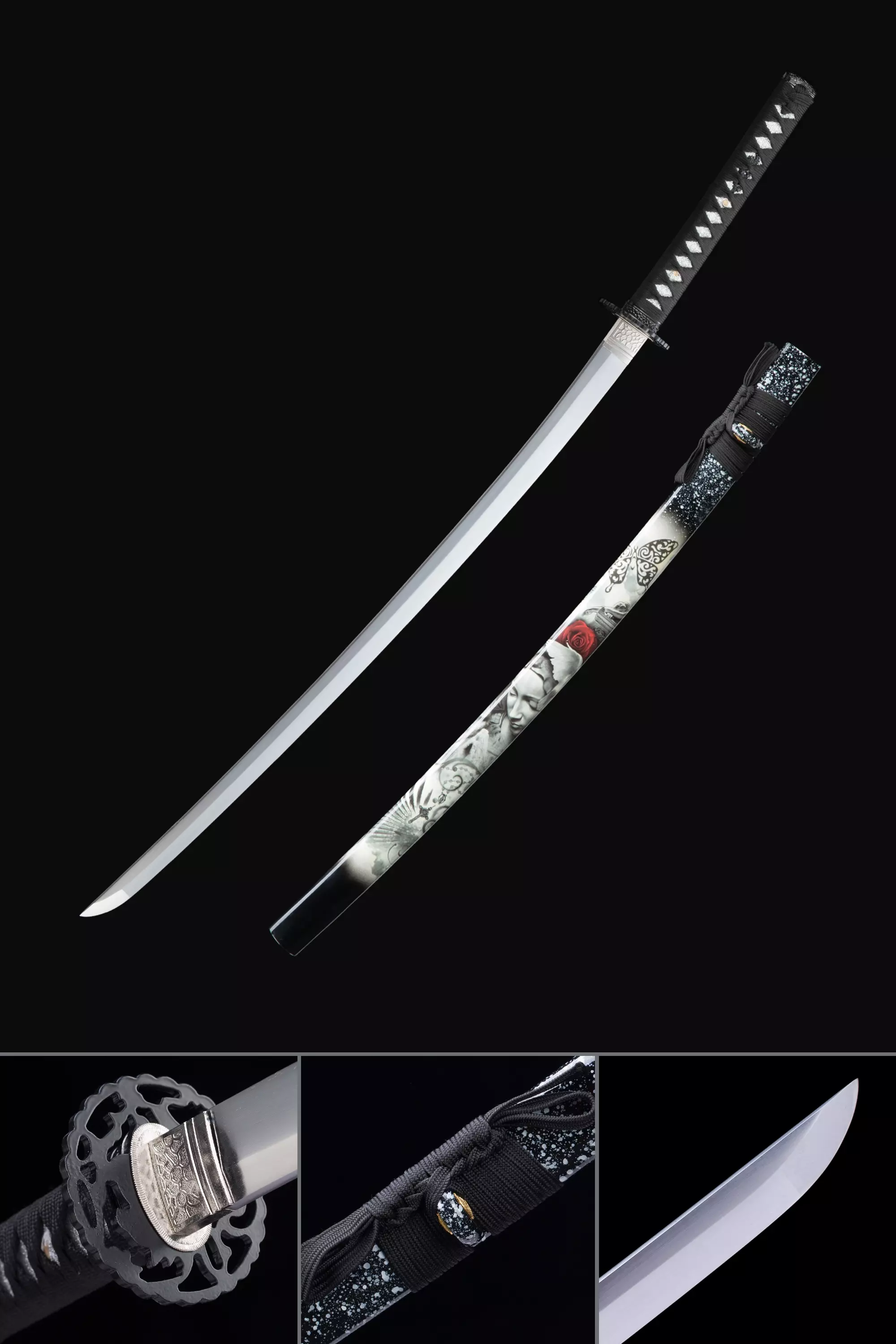 Nihonto | Handmade Japanese Nihonto Katana Sword With Butterfly Theme ...