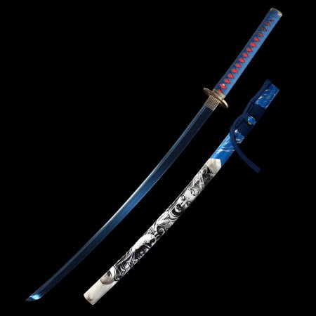 Handmade Japanese Samurai Sword With Blue 1095 Carbon Steel Blade