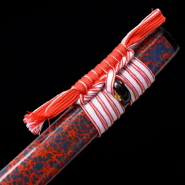 Red Katana | Handmade Japanese Katana Sword 1045 Carbon Steel With Red  Blade And Scabbard - TrueKatana