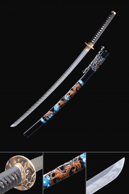 High-performance Japanese Samurai Sword Folded Pattern Steel