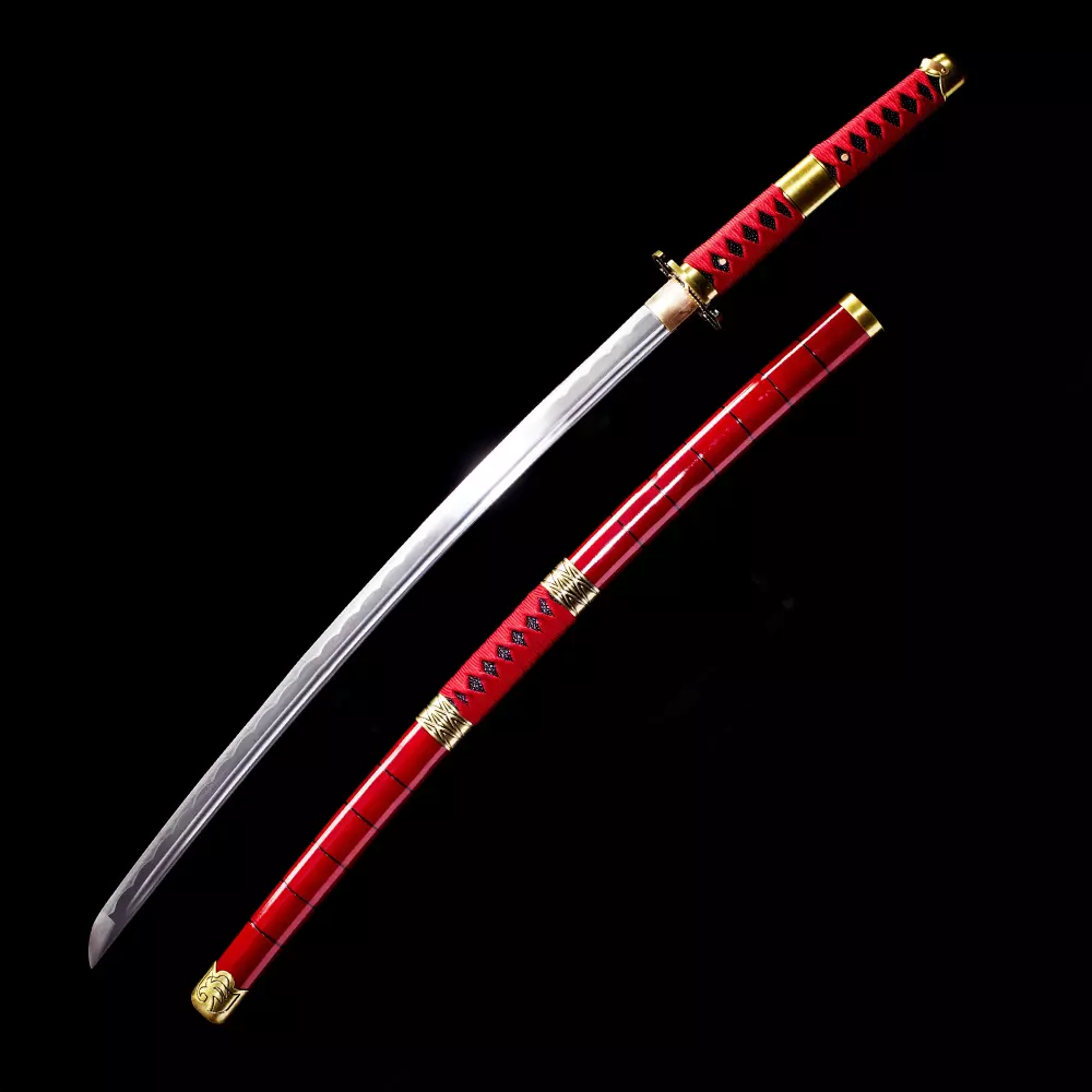 41'' One Piece Roronoa Zoro Sword Cosplay Enma Kitetsu Shusui Wado Katana  Swords