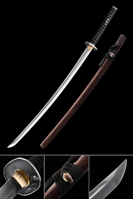 Handmade Japanese Samurai Sword High Manganese Steel With Brown Scabbard