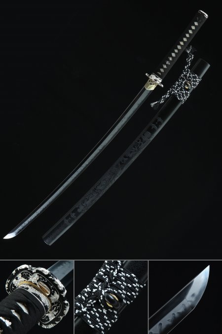 Handmade Real Hamon Japanese Katana Sword T10 Carbon Steel