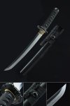 Handcrafted T10 Carbon Steel Tanto With Samurai Themed Tsuba