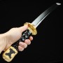 Black Lather Handle Tanto Swords