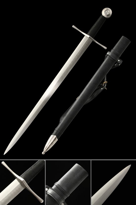 Handmade Medieval Bastard Sword Manganese Steel Blade