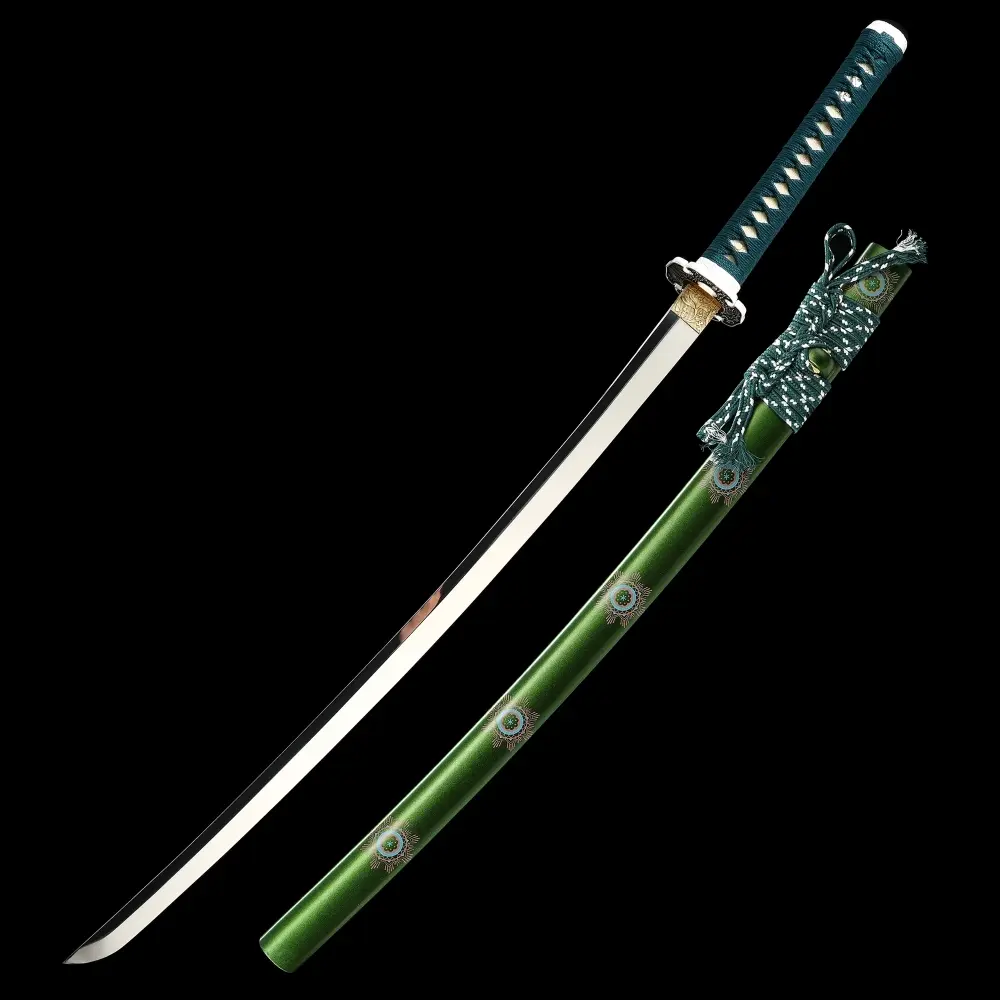 Green Katana | Handcrafted Full Tang Japanese Samurai Sword 1095