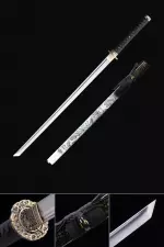 Handmade Japanese Ninjato Ninja Sword With Dragon Scabbard