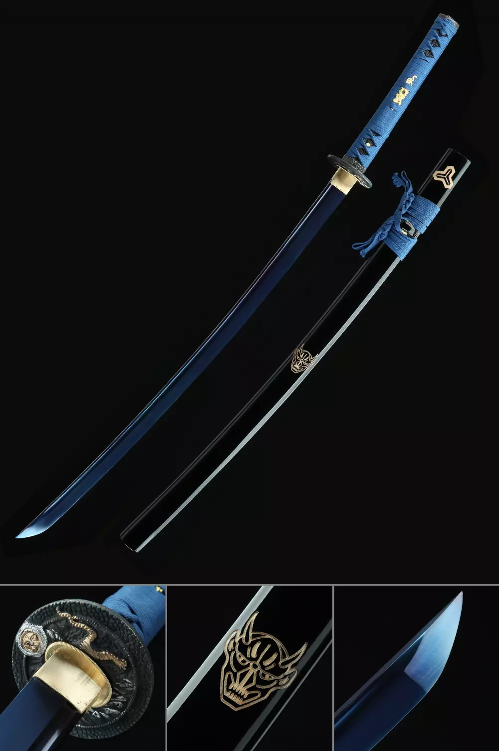 Full Handmade 1060 Carbon Steel Blade Full Tang Japanese Samurai Katana Sword 