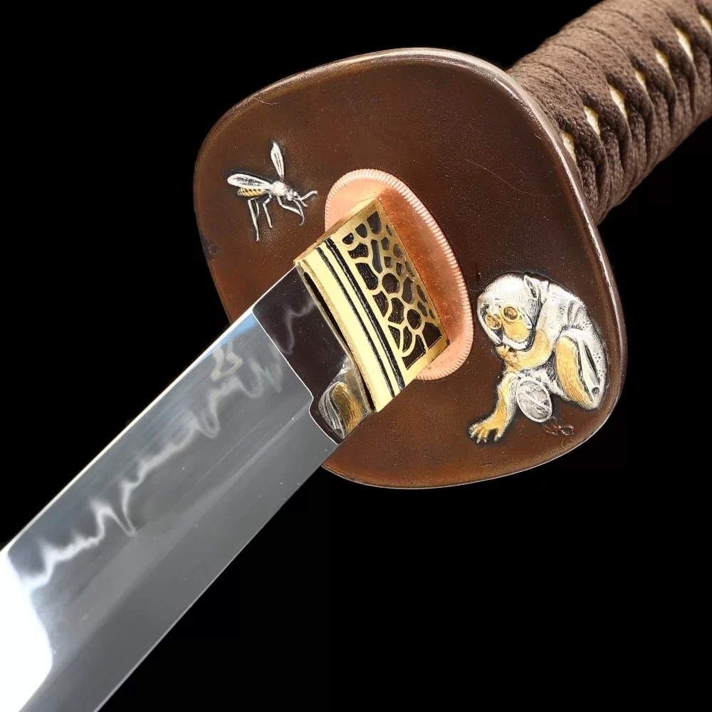 Authentic Katana | Black Flower Saya T10 Carbon Steel Katana