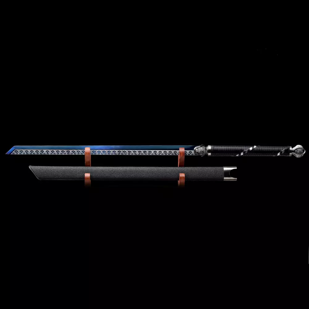 Modern Ninjato | Manganese Steel Ninjato with Blue Blade, Lion
