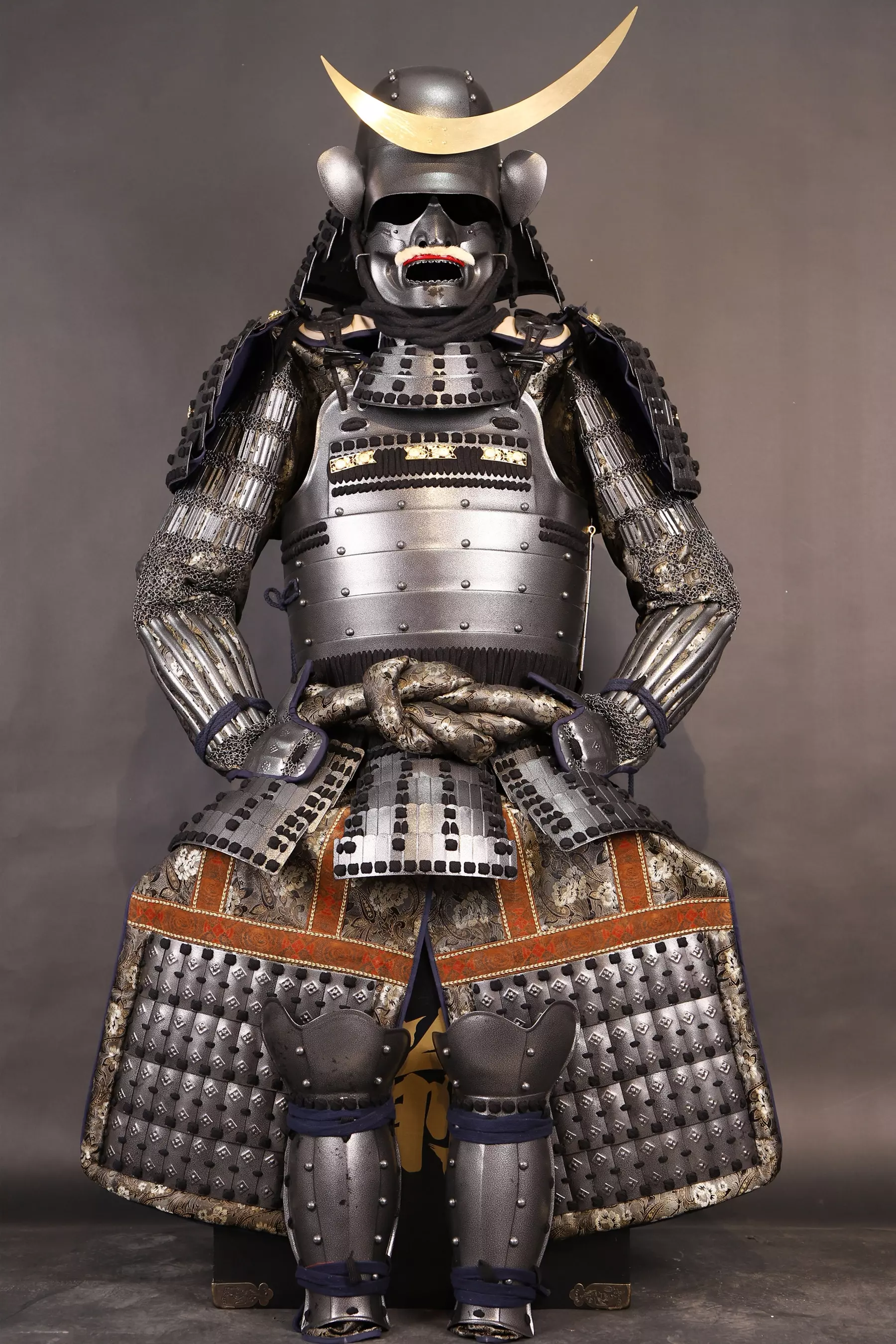 Handmade Masamune Date Japanese Samurai Armor With Silver Crescent Suji ...