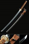 Handmade Japanese Samurai Sword T10 Carbon Steel With Bronze Scabbard