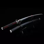 Black Lather Handle Katana