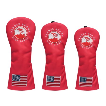 Welcoming Pine Golf Wood Headcovers Set - Red